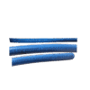 A blue breathing air hose Zoomed In, The image displays the hose with text printed on it, indicating its specifications, Maxsafe BA Hose is suitable for industrial and construction breathing air systems. The hose meets safety standards for breathing air applications.