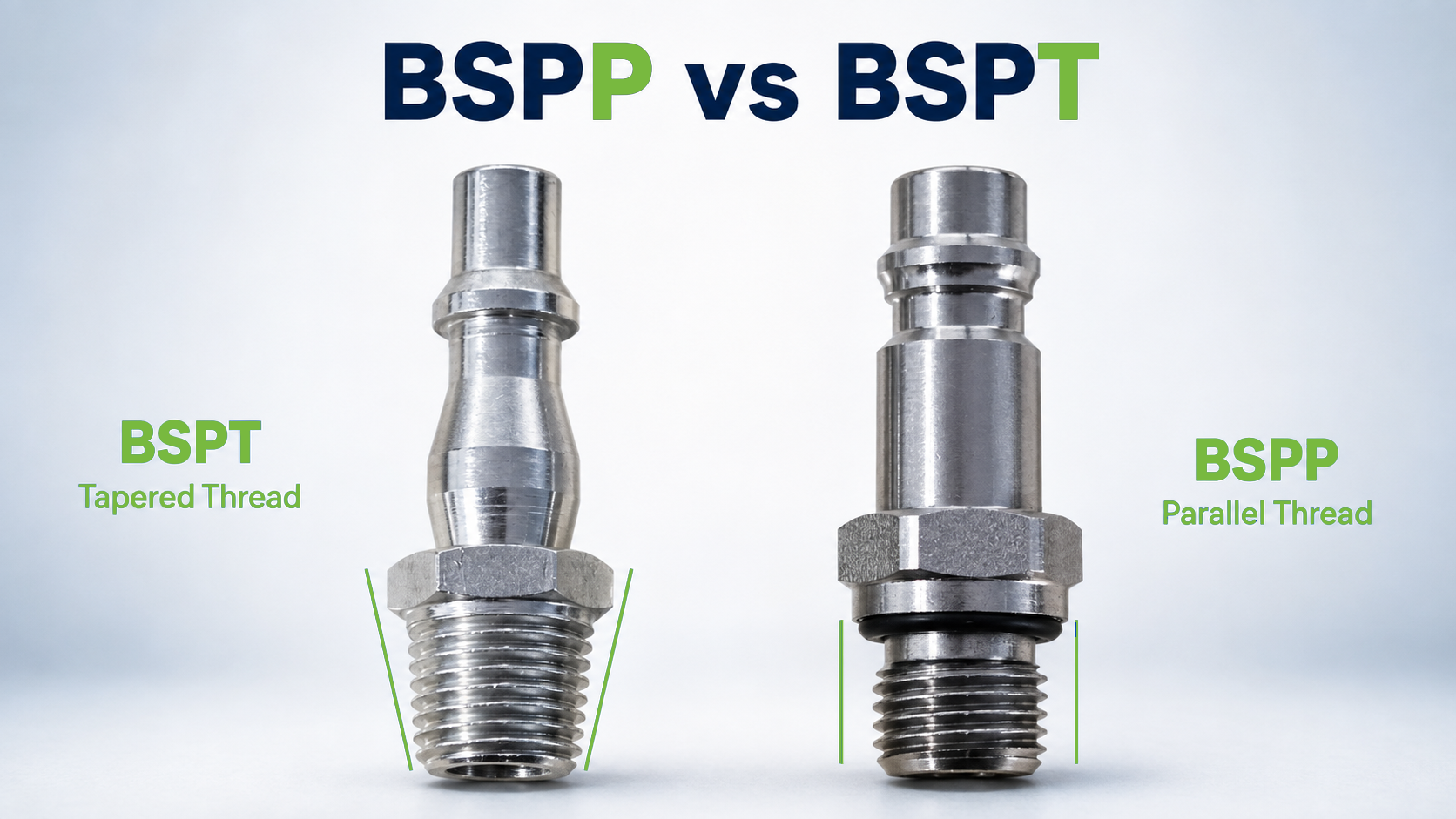 BSPP vs BSPT: What’s the Difference for Pneumatic Fittings?